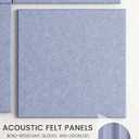 Bumusty Large Cork Board 48" x 36" Alternative - 12 Pack Felt Wall Tiles with 70 Safe Removable Adhesive Tabs, 30 Pushpins, Cork Boards for Walls Bulletin Board Office Decor (Soft Periwinkle)