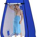 Your Choice XL Pop Up Privacy Shower Tent - Portable Changing Tent for Camping, Beach & Poolside - 82.6" Tall Double Storage Pockets & Carry Bag (Blue)