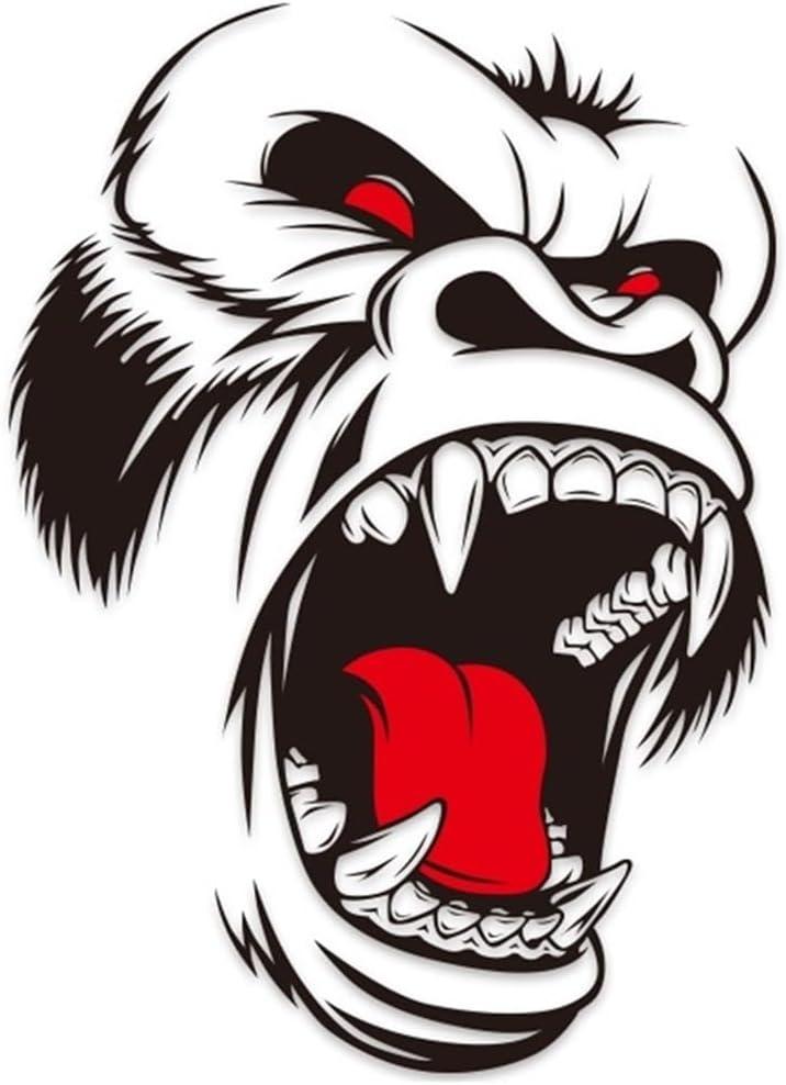 LeosHi Gorilla King Kong Design Car Stickers Tuning SUV Automotive Waterproof Racing Door Bed Pickup Vehicle Truck Vinyl Graphic Decals(Black Right 75CM)