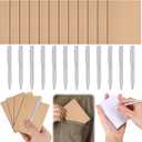 24 Pcs Mini Pocket Notebook Set, 2.5" x 4" Small Kraft Notebook Ballpoint Pen Bulk, Tiny Blank Paper, Mini Journal Sketchbooks Composition for Men Woman School Office Travel Gifts(Kraft Color)