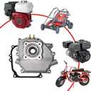 JMCHstore Crankcase Side Cover w/Pulse Fitting for Predator 212 Hemi Coleman B200R CT200U Mini Bike, KT196 Go Kart Baja Massimo MB200 Axis M200 Honda 6.5HP GX160 196 Hisun 196cc 212cc Engine