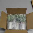 Mkono Mini Fake Plants in Farmhouse Galvanized Metal Pots 3 Pack Small Potted Artificial Plant Eucalyptus for Laundry Room Bathroom Shelf Table Decor (Grey)