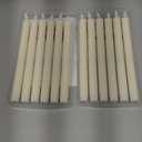 12PCS Flameless Taper Candles with 3D Flickering Flame Battery Operated Candles with 2 Remote with Button Cell Battery 10 Inch Ivory LED Candlesticks Window Candle for Christmas Home Decor