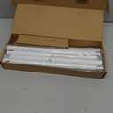 Heavy Duty Curtain Rods for Windows 66 to 120 Inch, 1 Inch Adjustable White Curtain Rod Set with Easy Installation and Modern Design (A1,White,30-120")