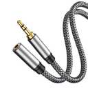 Tan QY Audio Extension Cable 50Ft,Audio Auxiliary Stereo Extension Audio Cable 3.5mm Stereo Jack Male to Female for Phones, Headphones,Tablets and More (50Ft/15M, Silver)