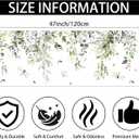 Sage Green Bathroom Rugs Long Leaf Bath Mats Eucalyptus Spring Bathroom Decor Non Slip Floor Mat Absorbent Quick Dry Bath Rugs for Sink Shower Bathtub 17X47 Inch (Sage Green, 17X47 Inch)
