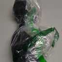 7 Pcs Halloween Classic Film Character Couples Accessories Costume Set Short Black Pigtail Synthetic Hair Wigs Bolo Tie Straight Bob Wig Retro 90s Movie Cosplay Set for Adult Couple Cosplay