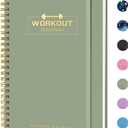 Fitness Workout Journal for Women & Men, A5(5.5" x 8.2") Workout Log Book Planner for Tracking, Progress, and Achieving Your Wellness Goals - Green