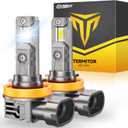 FAHREN Upgraded H11/ H9/ H8 bulbs, 𝟕𝟎, 𝟎𝟎𝟎𝐋𝐌 𝟏𝟐𝟎𝟎％ Brighter, 1:1 Mini Size 6500K Light H11 bulbs With Fan, Quick Install No Adapter Needed Plug and Play, Pack of 2