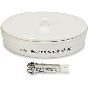 Mud Pie Ceramic Tortilla Warming Dish Set of 3