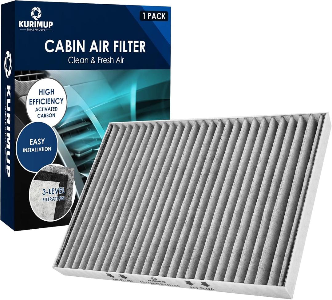 KURIMUP Premium Cabin Air Filter with Activated Carbon,Replacement for CF11663, Fit for Buick Enclave 08-17, Chevrolet Traverse 09-17, GMC Acadia 07-16, Saturn Outlook 07-10.