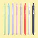 WRITECH Gel Pens Fine Point: Retractable 0.5mm Multicolor Ink 8ct Silent Click No Smear Smudge Extra Smooth Writing Bullet Tip Colored Pen Non Bleed for Journaling Note Taking Drawing