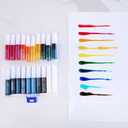 Winlyn 24 Sets Potted Christmas Tree Suncatchers Ornaments Decorations DIY Window Paint Art Suncatchers Winter Crafts Painting Kits for Kids Classroom Activities Art Project Party Favors