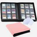 9-Pocket Toploader Binder, Clovecat Premium Card Book, Holds 252 Trading Card with 20 Removable Top-loader Sleeves, PU Card Holder Folders,Card Album for MTG, TCG, Yugioh, Game & Sports Cards (Pink)