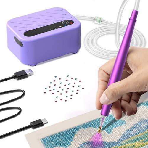 SUBFIX Diamond Painting Accessories, Electric Diamond Art Pen for Diamond Painting, Wireless Rechargeable Diamond Art Vacuum Drill Pen Tools for DIY 5D Diamond Art, No Wax Needed