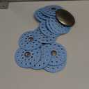 3 1/2" (90 mm) Wide Ladies Wide Boho Disc Concho Leather Belt (L - 45 END-TO-END, Turquoise)