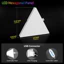 LED Triangle Light Panels - 8Pack RGB Wall Light Remote & App Control Multicolor Effects Music Sync DIY Smart Panel Modular Gaming Light for Music for Room Bar Decor Gaming Setup
