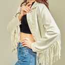 uxcell 2 Yards 6 Inch PU Leather Suede Fringe Trim Double Side Leather Sewing Tassel Fringe for DIY Sewing Dress Craft Skirt Decoration, Brown