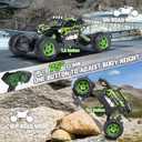 CROBOLL 1:12 Large RC Cars for Boys with Upgraded Lifting Function, 2.4GHz 4WD Remote Control Car Toy Gifts 20km/h Monster Truck for Kids, All Terrain RC Truck for 60Min Play(Green)
