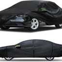 Car Cover Custom Fit for Honda Accord 2001-2025,Toyota Camry 1996-2025,6 Layers Truck Cover Waterproof All Weather for Automobiles,Outdoor Full Exterior Cover,Rain, Sun, Wind Protection,Black