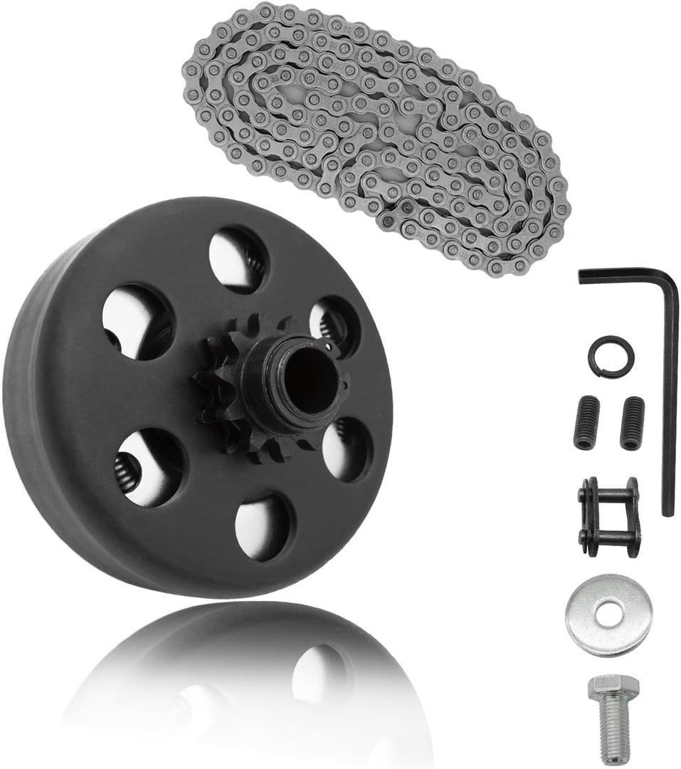Centrifugal Clutch 3/4" Bore 12 Tooth with #35 Chain for Predator 212, Honda GC GX Engines and Most 2-6.5HP Small Engines performance Parts, Perfect for MiniBike, Go Kart, Lawnmower.
