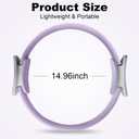 Pilates Ring 15 Inch Magic Circle Ring, Dual Padded Handles Pilates Rings Circle, Adjustable Yoga Ring