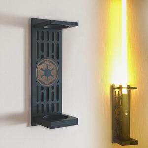 Lightsaber Wall Mount, Lightsaber Stand with Galactic Empire Logo, Lightsaber Wall Mount Holder for Lightsaber Display and Storage, Ideal Gift for Lightsaber Holder