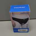 VELPEAU Hernia Belt for Men & Women - Bilateral/Double Inguinal, Groin Hernia Support Truss Underwear Briefs, Pain Relief Recovery Adjustable Strap with 2 Removable Medical Compression Pads (Black, L)