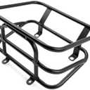 Mokuo Motorcycle Front Luggage Rack with Cargo Box in Heavy Iron Material Comaptible with Yamaha Zuma 125 2023,Black Color