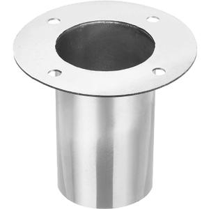 PATIKIL 2.5" Duct Connector Flange, Straight Pipe Exhaust Flange Stainless Steel Pipe Hose Duct Collar for Heating Cooling Ventilation HVAC System