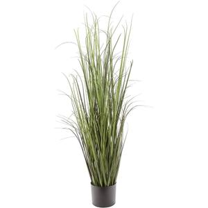 Naturae Decor Black Grass Plant - Lifelike Artificial House Plant - 47 in High