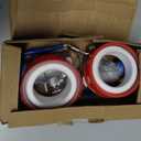 2 Pack 1/2" Ball Valve 304 Stainless Steel Heavy Duty NPT Female x Male Full Port Shut Off Valve with Locking Blue Vinyl Insulation Handle, 2-Piece Construction, 1000WOG for Water, Oil, Gas