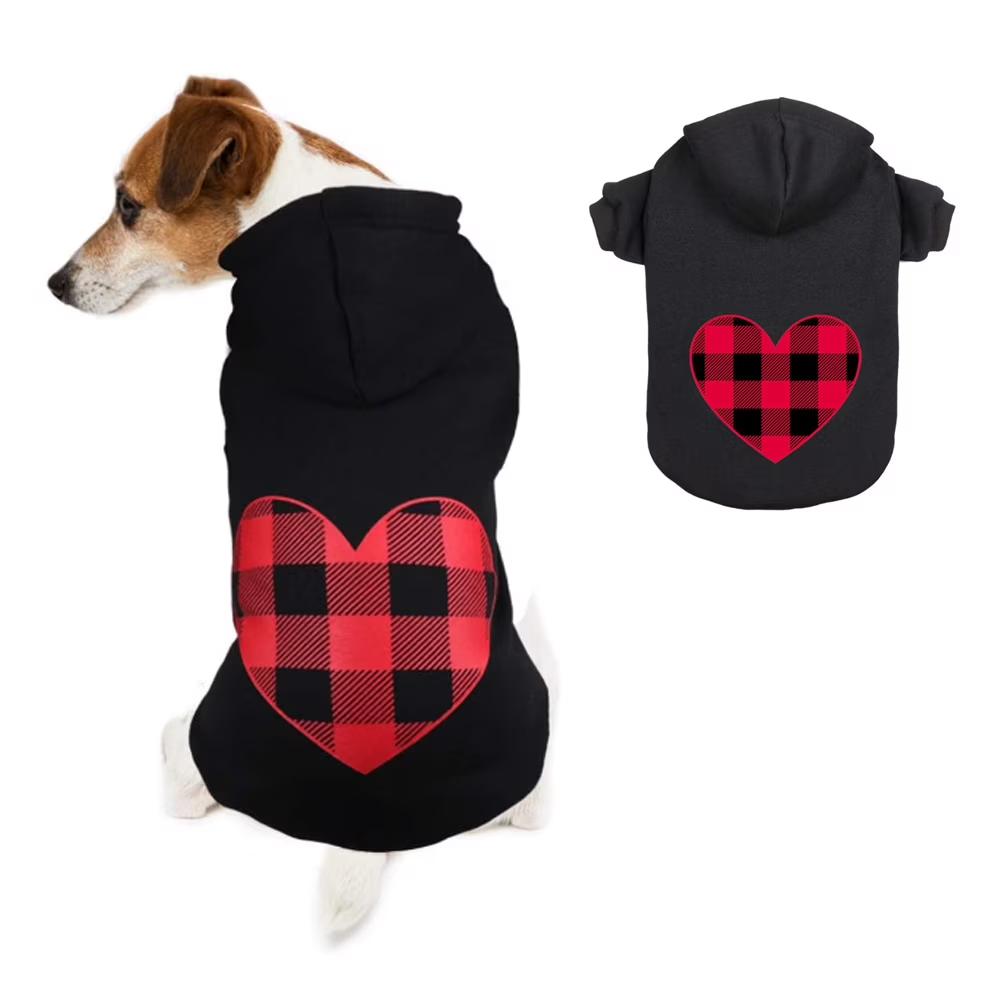 Dog Hoodie Sweater for Dogs Pet Clothes Buffalo Plaid Dog Hooded Sweatshirt Warm and Soft Breathable Cozy(XL)