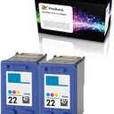 Refilled Ink Cartridge Replacement for HP 22 for PSC 1410 Deskjet F4180 F2280 D2360 D1560 D2460 F380 Officejet 4315 Printers (2 Color)