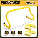 Wettarn 12 Pcs 9" Speed Training Agility Hurdles for Athletes Reliable Training Hurdle Plyometric All Purpose Practice Equipment for Soccer Basketball Football