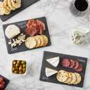 Juvale Mini Charcuterie Boards - 6-Pack, 6 x 8.75 in, Black Slate - Slate Charcuterie Boards & Cheese Platter for Sushi & Appetizers