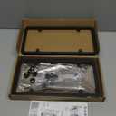 2 Pack License Plate Protector, Plastic Car Front/Rear License Plate Protector with Screws Caps, Universal Car Accessories for Most Cars (Black)