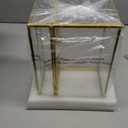 Glass Wedding Card Box with Slot, 10.2 inch Clear Card Box Gold Brass Gift Card Storage Box with Lock Perfect for Wedding Receptions, Baby Shower, Birthday Party, Bridal Shower
