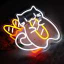 Cat Neon Sign for Wall Decor, Bakery Cat Led Signs for Room, USB Dimmable Cartoon Cute Cat Neon Lights for Cake Bread Store Food Shop Coffee Bar Kitchen Home Restaurant Business Wall Art