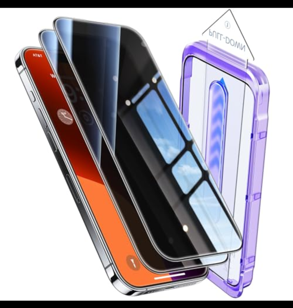 Pack Of 2 Opxyl Unbreakable 9H+ Glass for iPhone 15 Pro Max Screen Protector [Military Grade Shatterproof][Full Coverage Protection] HD Screen Protector 15 Pro Max Longest Durable Tempered Glass, 2 Packs