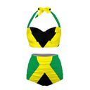 Yuuxorilu Women Two Piece High Waist Bikini Set Halter Ruched High Waist Bikini with Bottom
XL