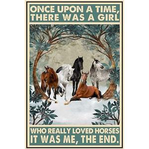 Adults Kids 500 Pieces Jigsaw Puzzle Horse There was A Girl Who Really Loved Horses Puzzle Challenging Educational Fun Family Games Toys Gifts for Home Kitchen Decor Family Activities