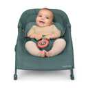 Ingenuity Stow & Go Compact Folding Baby Bouncer, Lightweight Portable Seat with Vibration, Green, Under 5 lbs