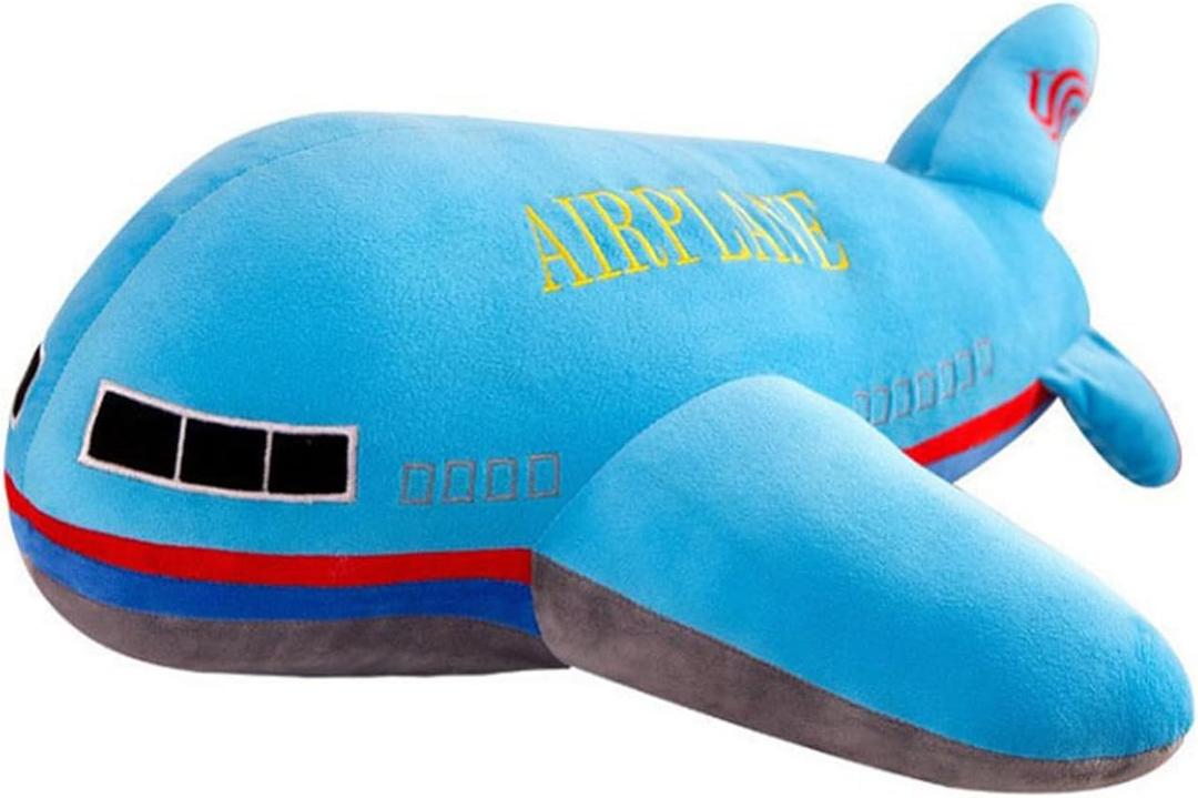 15.7" Airplane Plush Stuffed Aircraft Pillow Model Toy,Gifts for Boys Kids,Blue