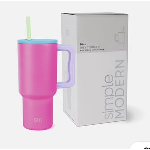 Simple Modern 30 oz Trek Tumbler with Handle and Straw Lid | Cup Holder Frien