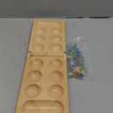 Pressman Mancala Board Game | Fun Classic Table for Adults & Kids | Includes 48 Glass Mancala Stones and Wood Hinged Playing Board | 2 Players, Ages 6+