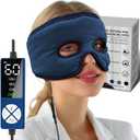 Sinus Relief Mask Moist Heat with Dual-Mode Heating, Electric Sinus Heating pad for face, Heated face mask for Sinus Pressure Relief, TMJ, Migraine, Tension Headache Relief (Blue)