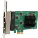 4 Port Quad Gigabit Ethernet PCI Express 2.1 PCI-E x1 Network Interface Card (NIC) 10/100/1000 Mbps Realtek Chipset SI-PEX24042