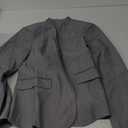 GRAPENT Women's Business Casual Pockets Work Office Blazer Back Slit Jacket Suit (Medium, Grey)