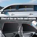 ZATOOTO Car Window Shades for Toyota Highlander 2021-2024, 4 Pcs Magnetic Car Window Covers - 100% Block Light Privacy Curtains, Side Window Sun Shade for Baby Breastfeeding, Sleeping, Camping